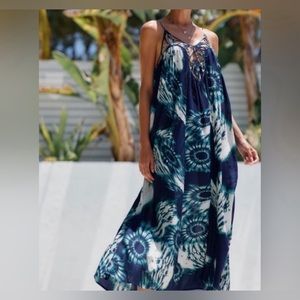 Anthropologie Drama Beach Midi Navy Marin Dress  size XL NWT